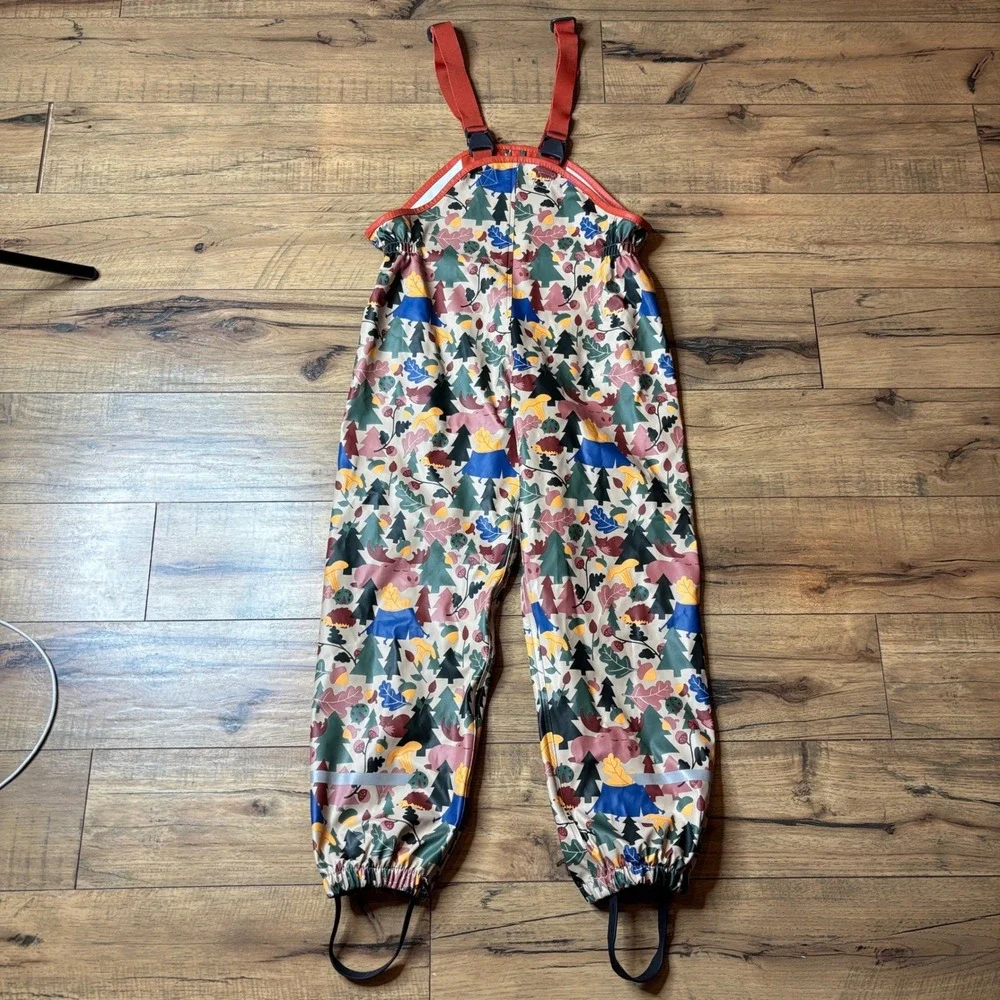 Helly Hansen Rain Suit Kids Size 8 Multi Color Good Woodland Forest Helox+ Set - Picture 8 of 11